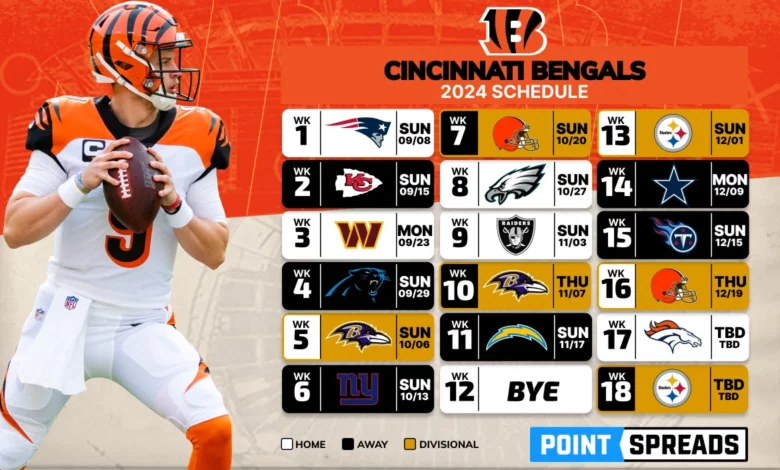Cincinnati Bengals 2024 schedule - cover image